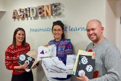 School children spreading Christmas cheer to the elderly