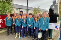 Handforth Scouts build planters at Handforth Station