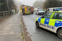 Man taken to hospital following three vehicle collision on Altrincham Road
