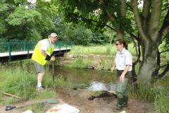 Work continues to repair river banks