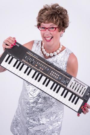 Lorraine Bowen holding Casio 1
