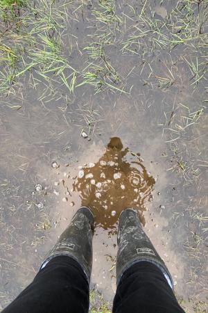 Boots in mud