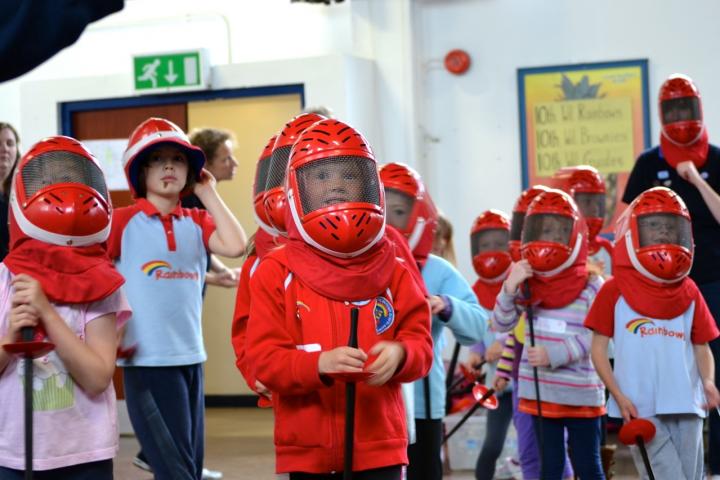 Rainbows ready to fence 1