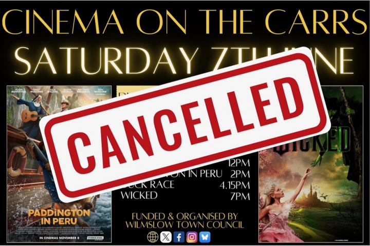 Cancellation of Cinema on the Carrs A4 Poster