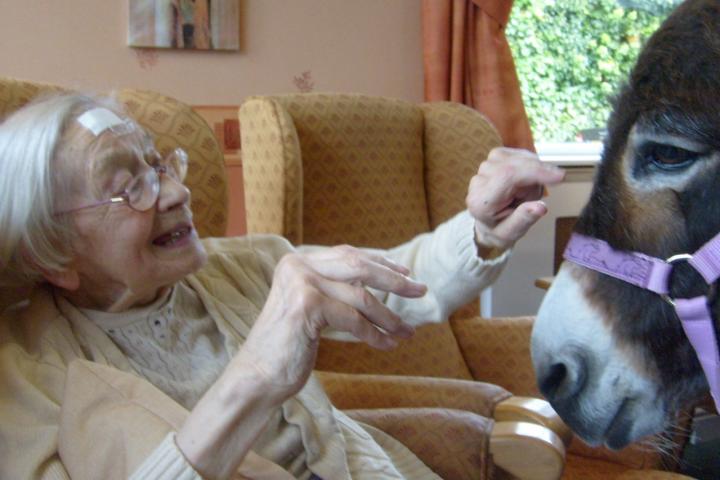 Molly with resident, Kathleen Sumner