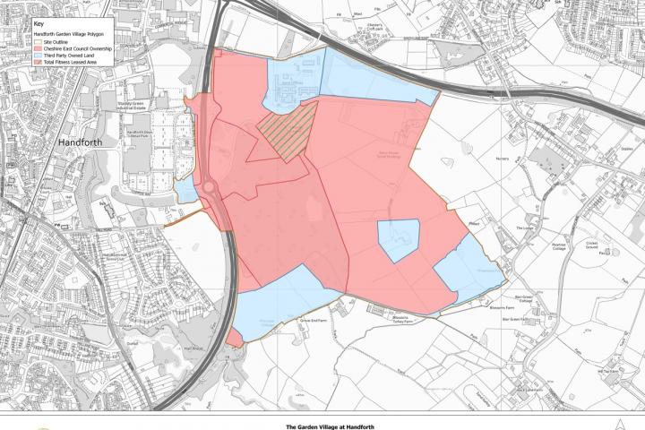 Handforth Garden Village map